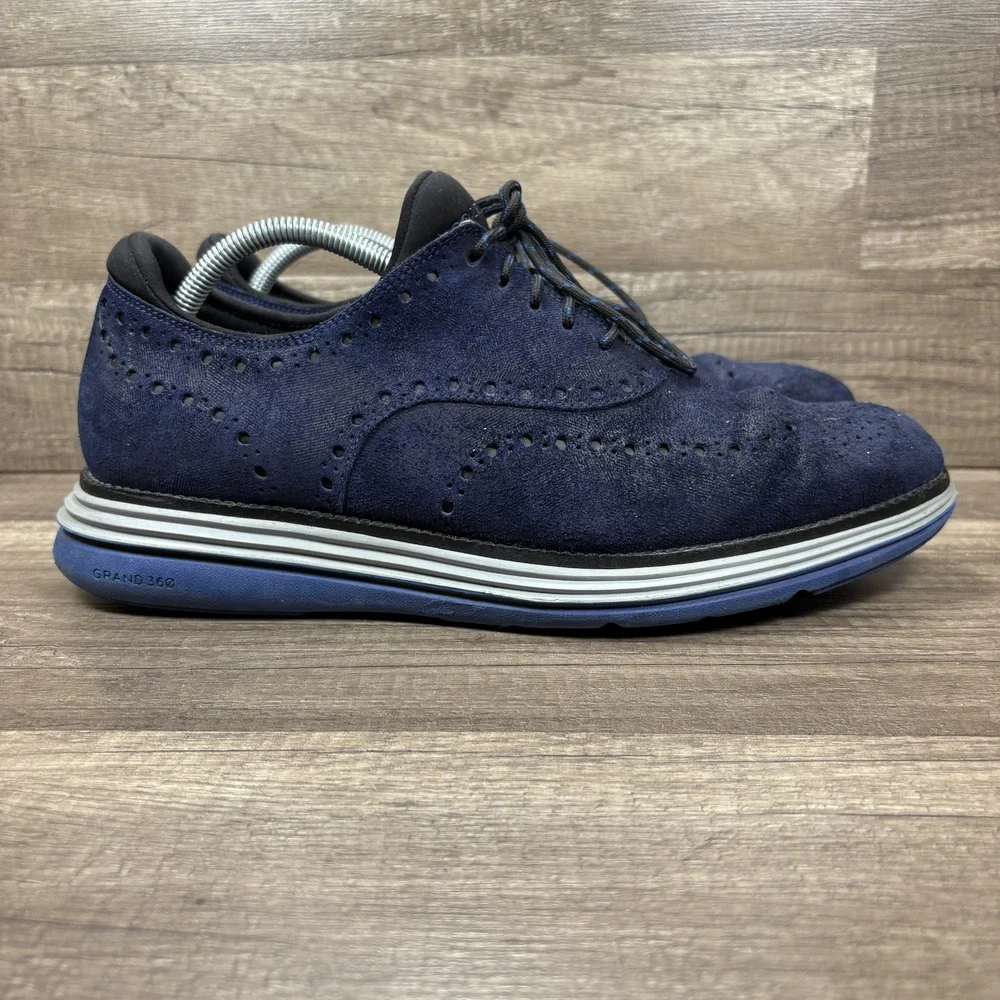 Cole Haan Zerogrand Suede Blue Mens US Size 10.5 C32191 Sneakers